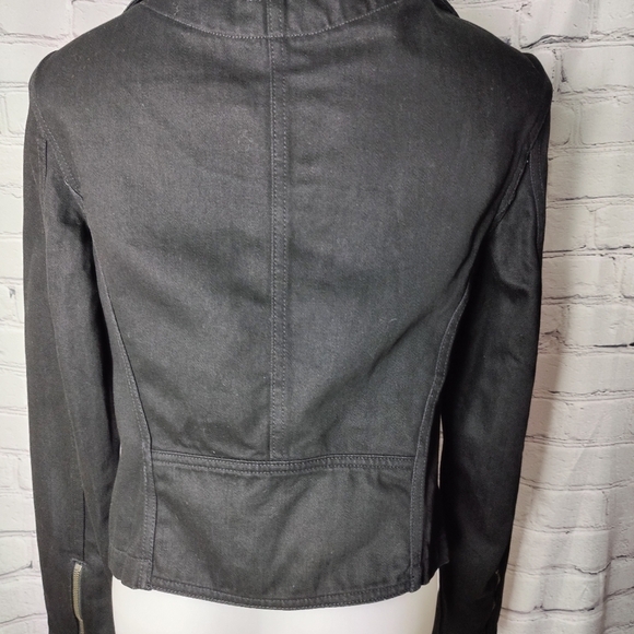 Able Denim The Moto Jacket Black Size XS NWT - Picture 10 of 10
